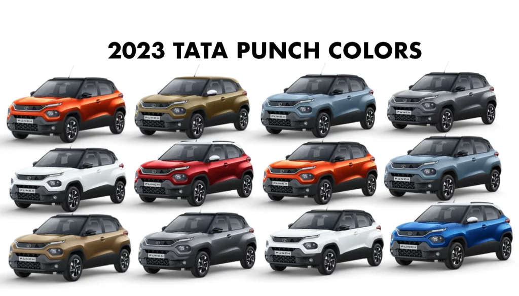 2023 Tata Punch Colors - Tata Punch 2023 model All Colors