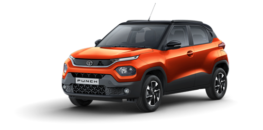 2023 Tata Punch Orange with Black Color (Atomic Orange with Black Roof)