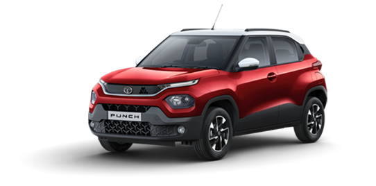 2023 Tata Punch Red Color (Calypso Red with Black roof)