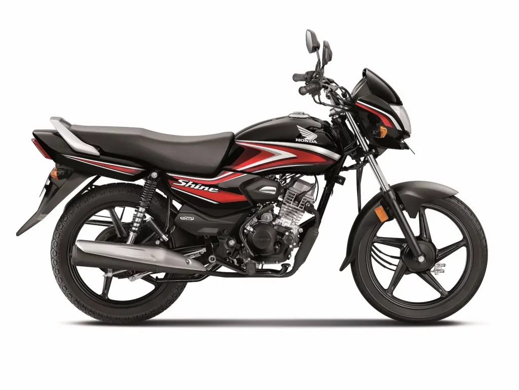 2024 Honda Shine 100 Red Color (Black with Red Stripes)