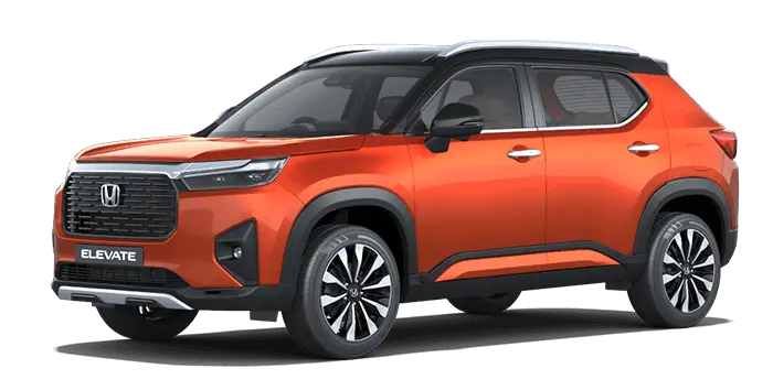 2023 Honda Elevate Orange and Black dualtone Color (Phoenix Orange Pearl with Crystal Black Pearl Roof)
