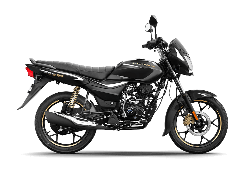 2024 Bajaj Platina 110 Black Color - ABS - (Ebony Black)