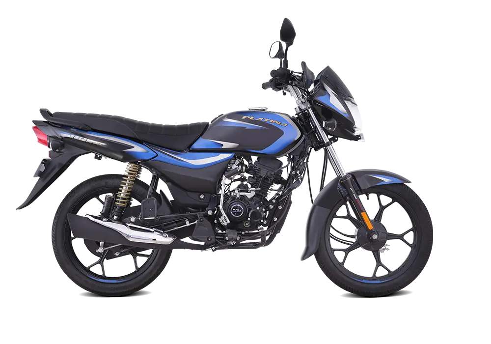 2024 Bajaj Platina 110 Blue Color  - Drum -  (Ebony Black Blue)