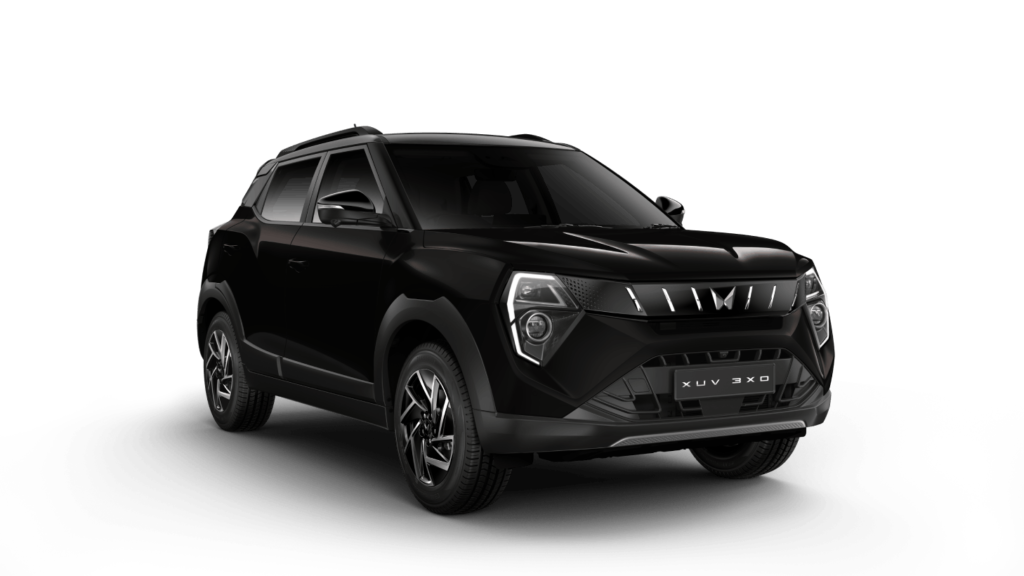 2024 Mahindra XUV 3XO Black and Grey Color ( Stealth Black and Galvano Grey)