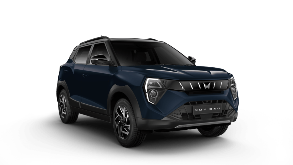 2024 Mahindra XUV 3XO Blue and Grey Color ( Nebula Blue and Galvano Grey)