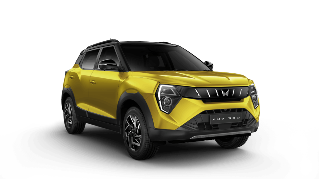 2024 Mahindra XUV 3XO Yellow and Black Color ( Citrine Yellow and Stealth Black)