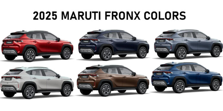 2025 Maruti Fronx Colors all new model colors photos 2025 Fronx