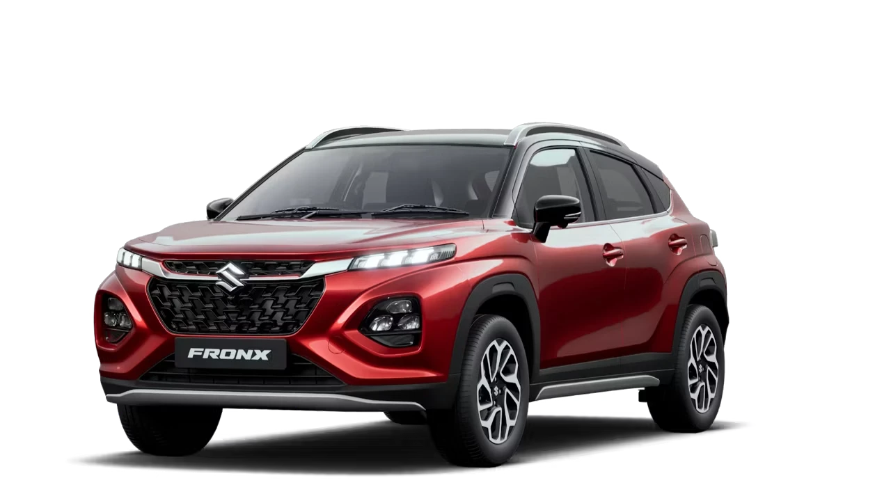 2025 Maruti FRONX Opulent Red and Black Dual tone color ( Red + Black).. Fronx red and black 2025 model suv