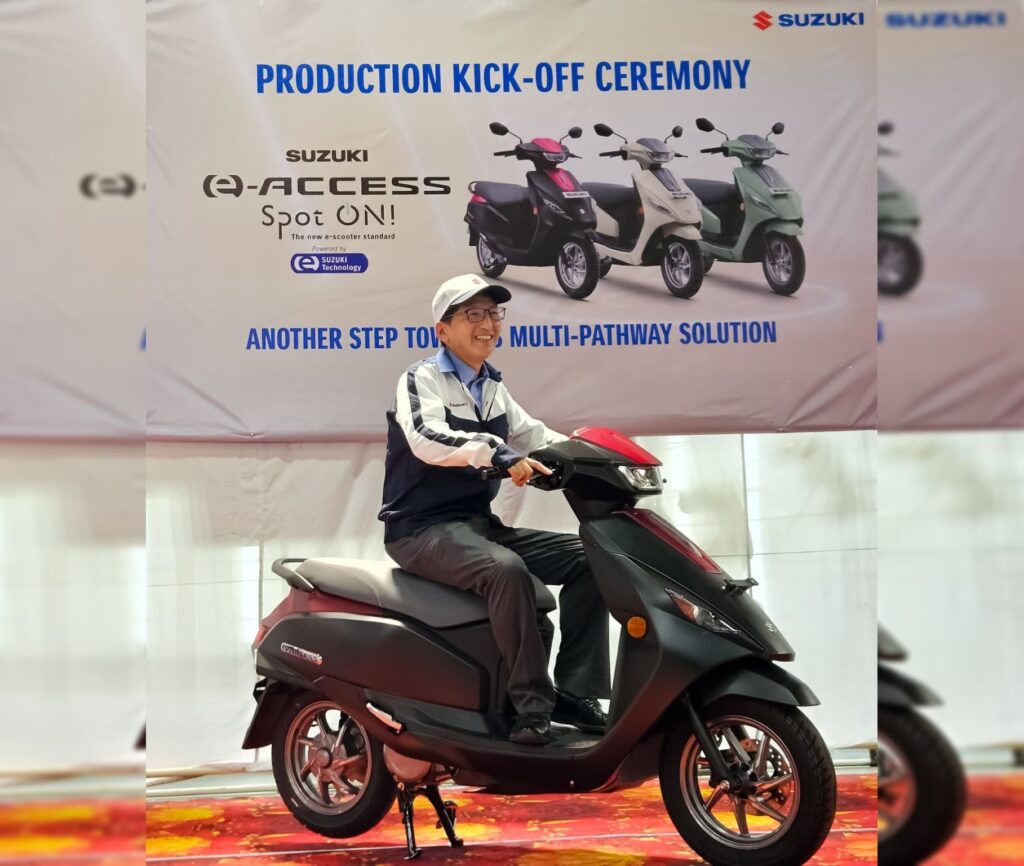 Official Production of all new Suzuki e-Access Electric Scooter