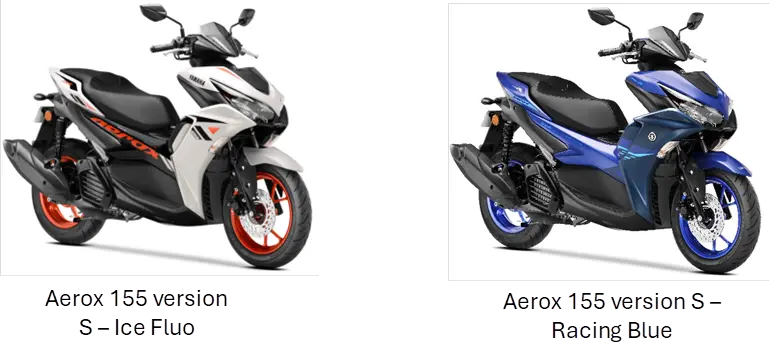 2025 Yamaha Aerox 155 All Colors -- New Yamaha Aerox 155 Version S