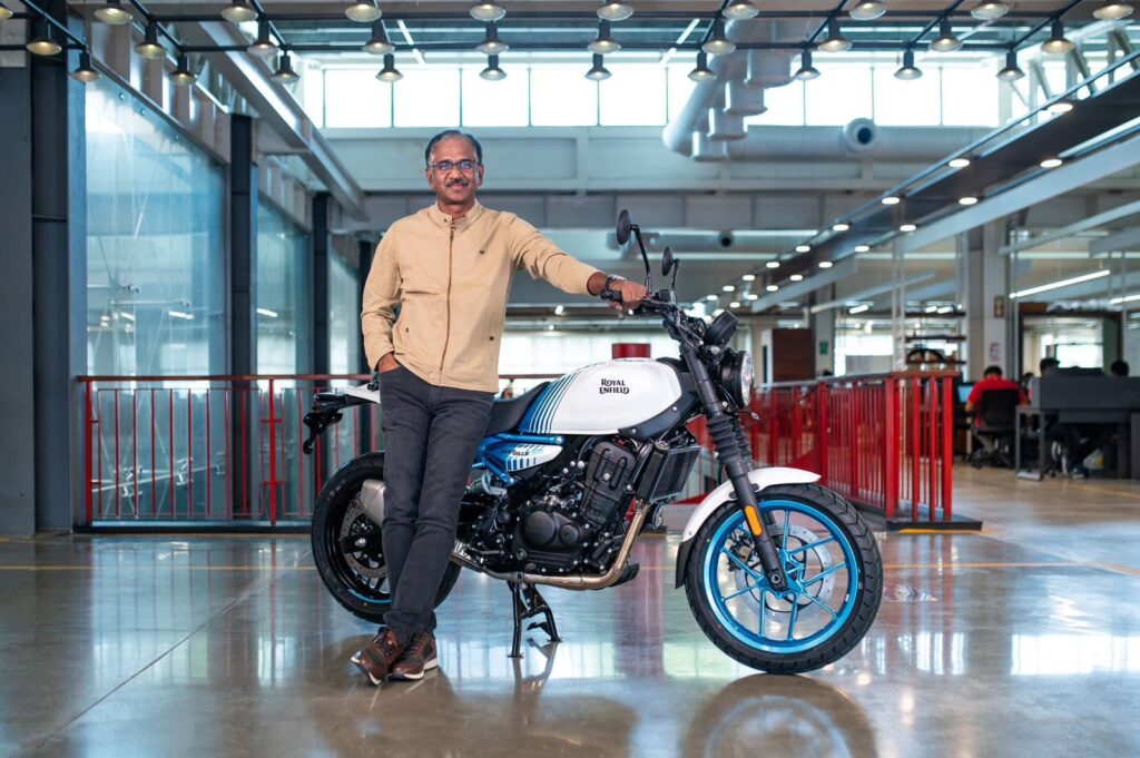 "Royal Enfield leadership team at the new CKD plant inauguration in Thailand"

