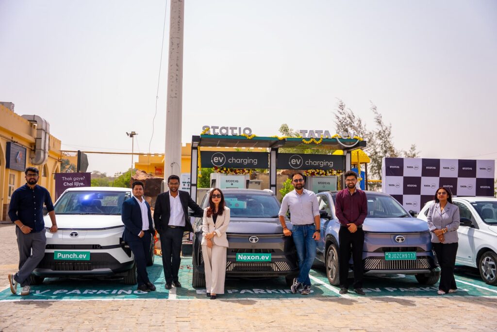  TATA.ev and Statiq MegaCharger - TATA.ev and Statiq team at the TATA.ev MegaCharger launch in Hamzapur