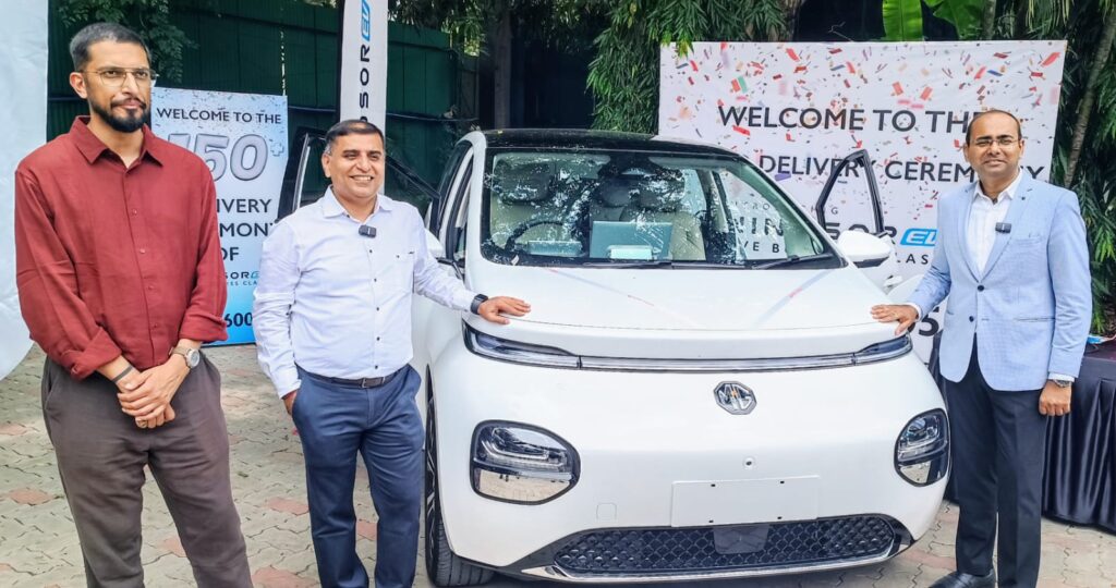 MG Windsor PRO delivery event in Bangalore – Jubilant Motorworks