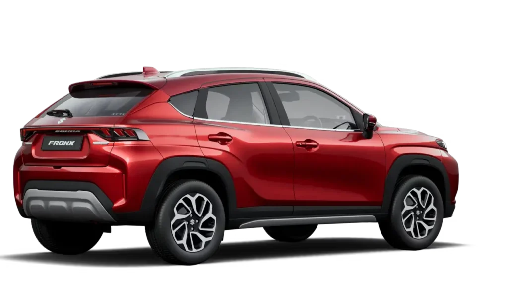 New Fronx 2025 model Red color back side 2025 Maruti FRONX Red Color (Opulent Red)