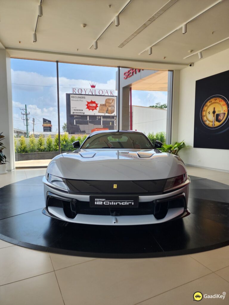 Ferrari 12Cilindri front view at Ferrari Bengaluru showroom – Exclusive GaadiKey access