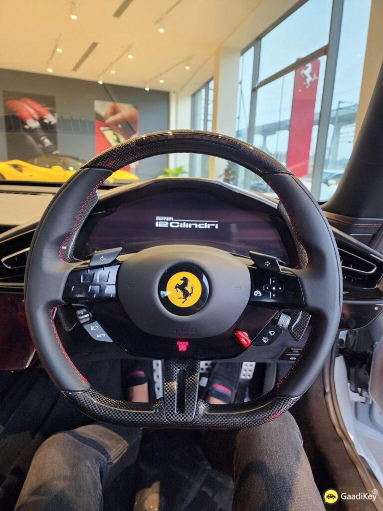 Ferrari 12Cilindri cockpit – Driver-focused interior with digital dash – GaadiKey preview