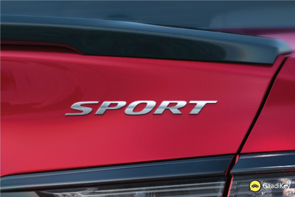 2025 Honda City Sport front grille close-up with glossy black finish and Sport emblem