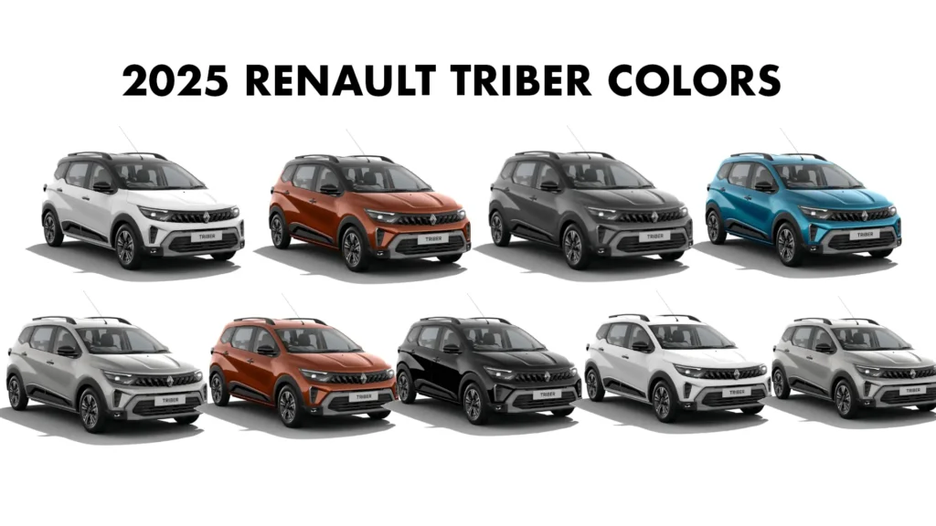 2025 model Renault Triber Colors All Color options New Triber 2025 Model