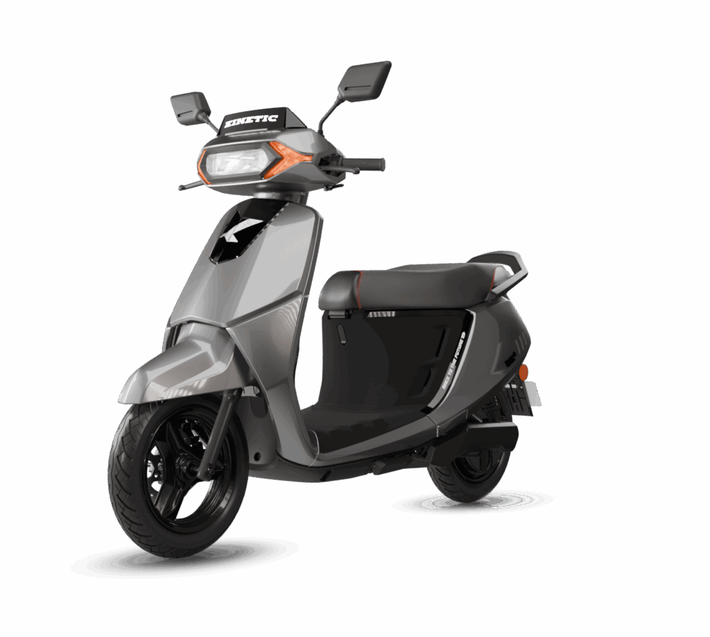 Kinetic Electric Scooter Silver Color (Available for DX and DX+)