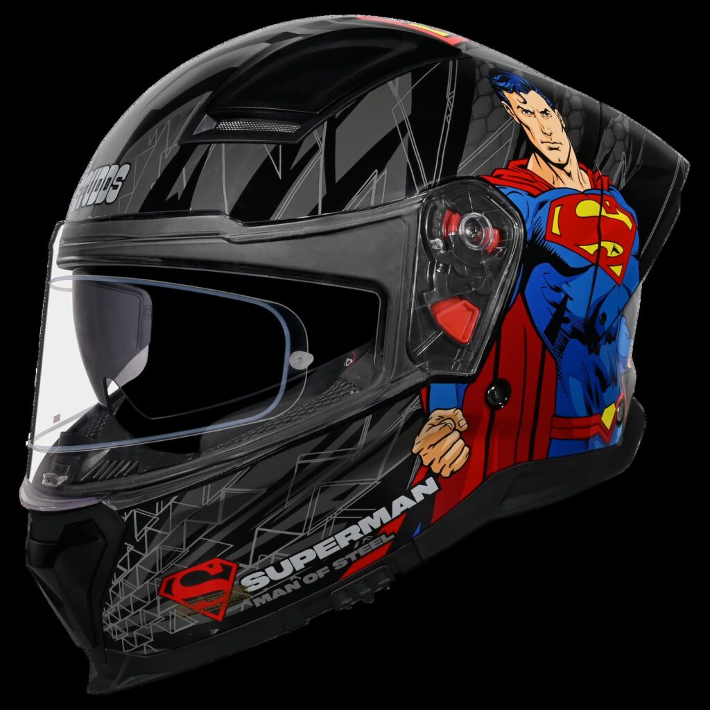 Studds Superman Helmet Black Color