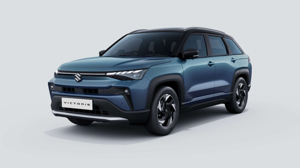 Maruti Victoris in Blue with Black Roof Color (Eternal Blue with Black Roof) Dual Tone Color