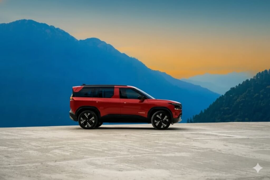 New Tata Sierra in Bengal Rogue (Red) Sierra SUV Red Color 2025 Model