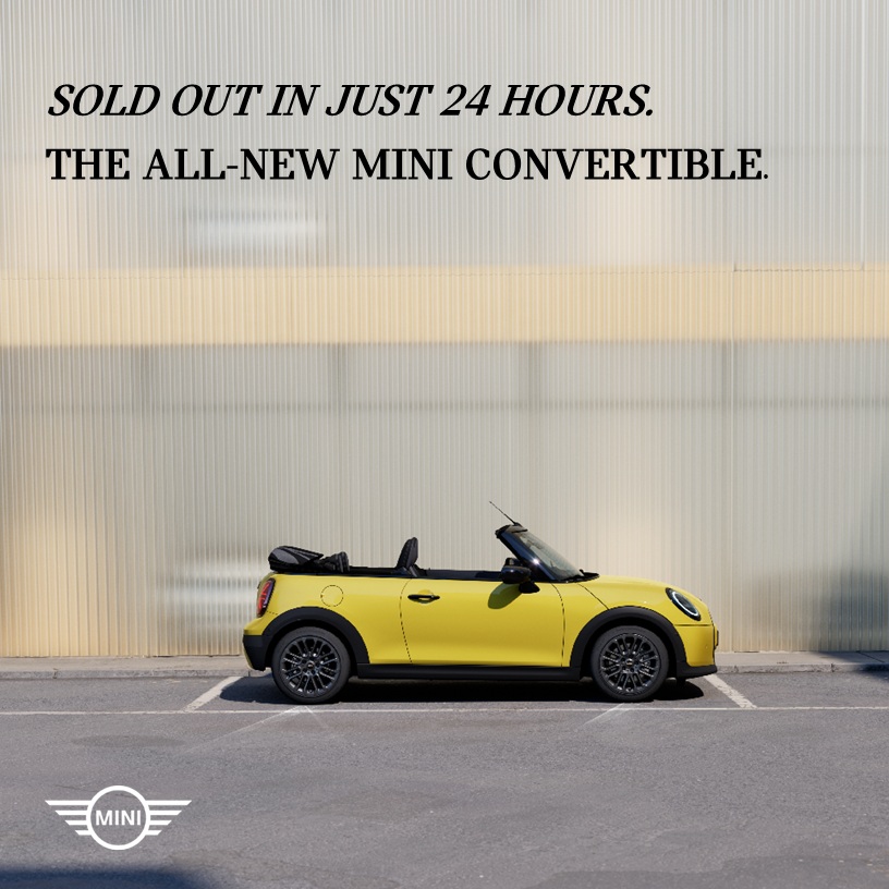 New MINI Convertible SOLD OUT in 24 hours - Record Bookings Limited Units