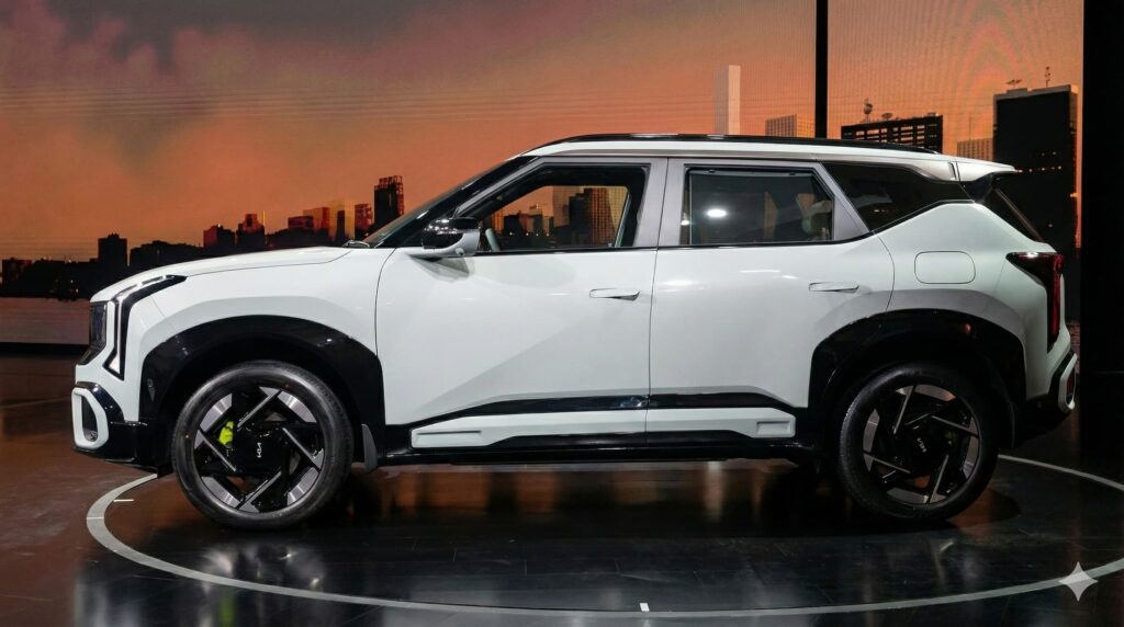 2026 Kia Seltos White Color Side Profile Image