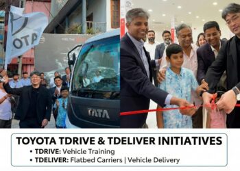 Toyota Kirloskar Motor introduces TDRIVE driving training and TDELIVER flatbed vehicle delivery at Prince Toyota, Sri Vijaya Puram. Learn more about these safety and customer-first initiatives.
