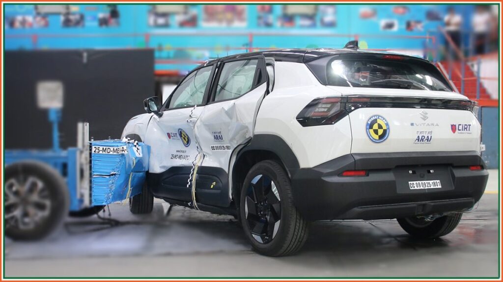 Maruti e VITARA White color Bharath NCAP Rating
