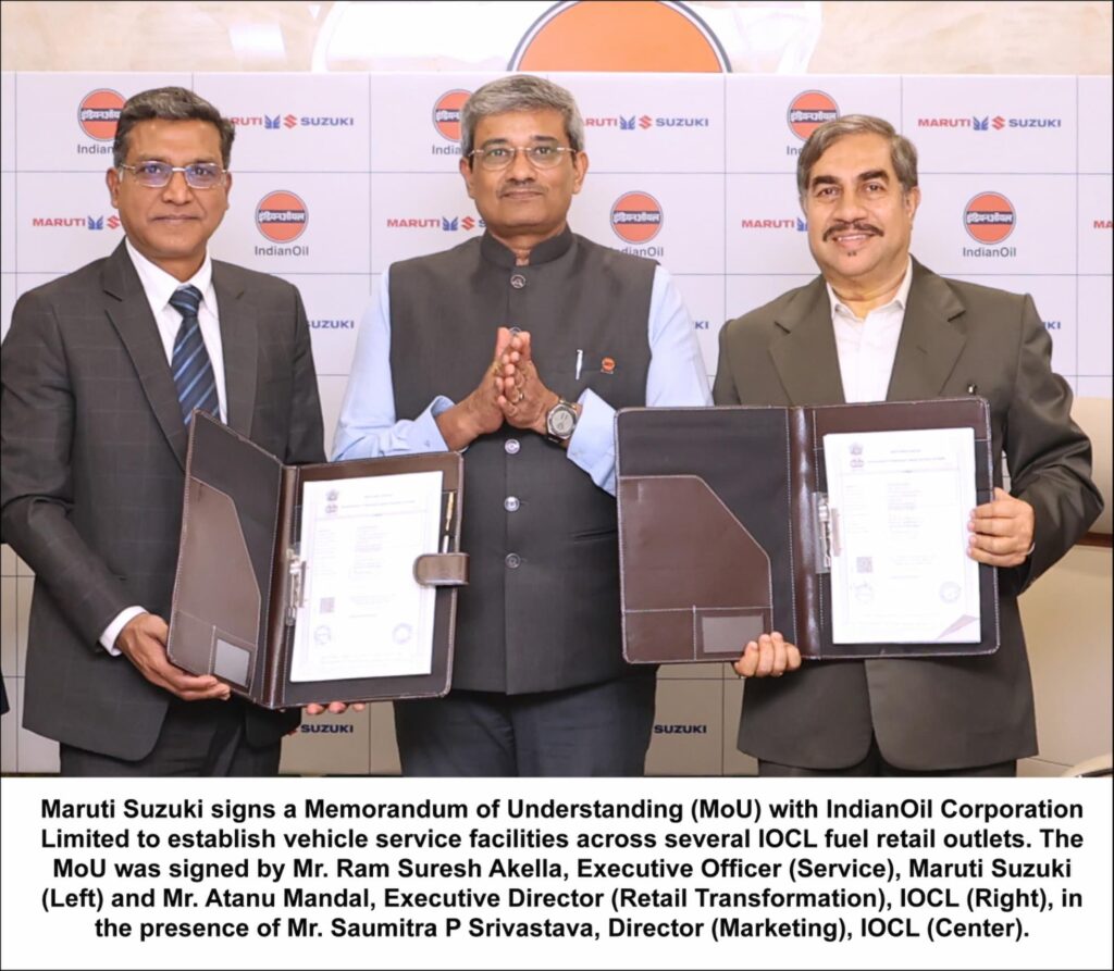 Maruti Suzuki Indian Oil Partnership for Vehicle Service 