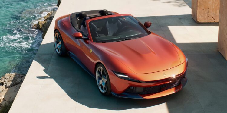 All New 2026 Ferrari Amalfi Spider Rosso Tramonto (Sunset Red)