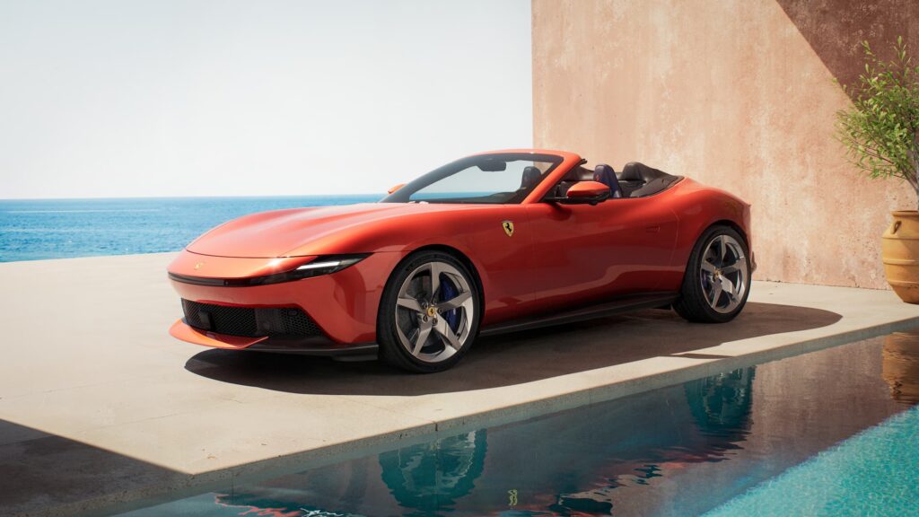 2026 Ferrari Amalfi Spider Rosso Tramonto (Sunset Red)