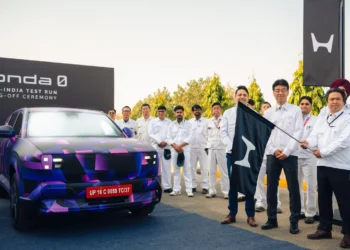 Honda 0 Electric SUV Flag-off Event Test Run Honda 0 Alpha First Images of New Electric SUV by Honda