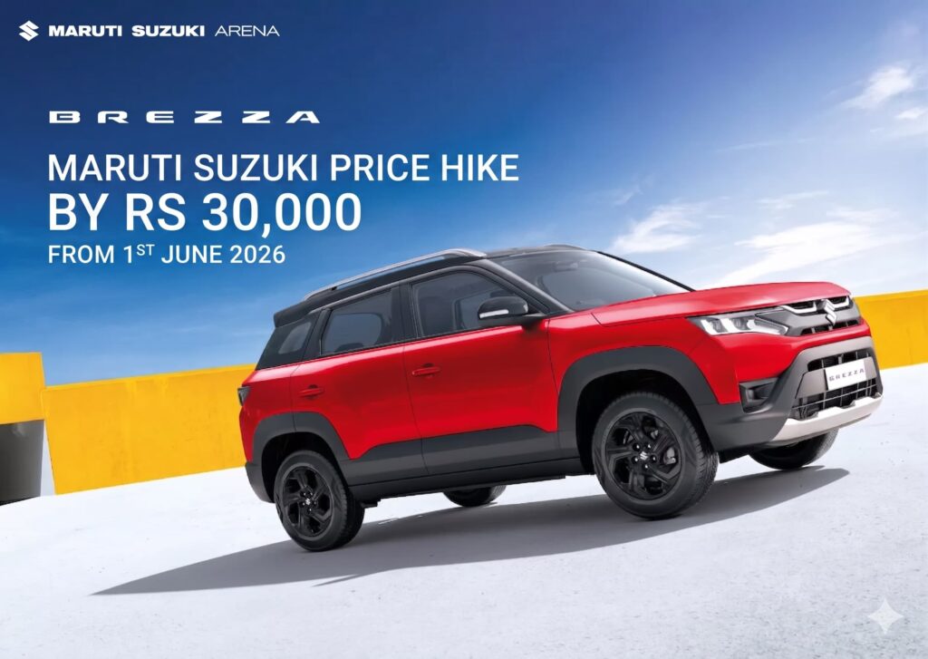 Maruti Suzuki Price Hike Rs 30,000 June 2026