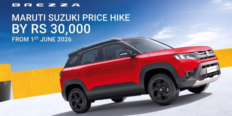 Maruti Suzuki Price Hike Rs 30,000 June 2026